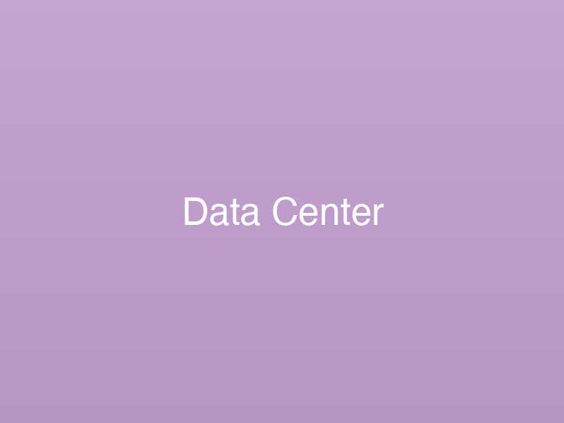 Modern data center with server racks